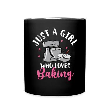 Cupcake Muffin Baking Gift - Full Colour Mug - black - Front