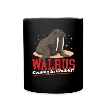 Walross Walrus | Walrosse Walroß Geschenk - Tasse einfarbig - Schwarz - Vorne