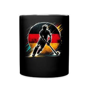 Hockey sur gazon Allemagne Hockey sur gazon masculin - Mug uni - noir - Devant