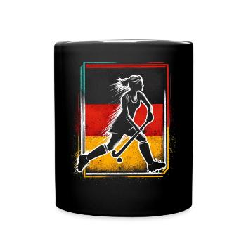 Hockey sur gazon Allemagne Femmes Hockey sur gazon Flag - Mug uni - noir - Devant