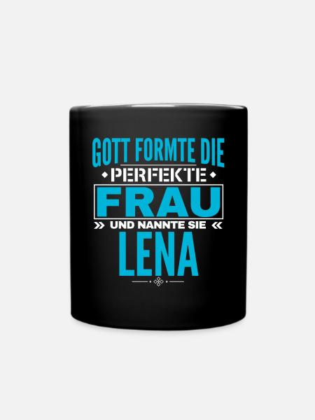 Lena Name Design - Tasse einfarbig - Schwarz