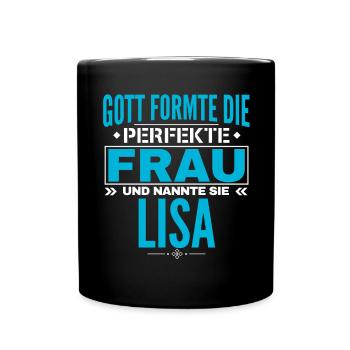 Conception du nom de Lisa - Mug uni - noir - Devant