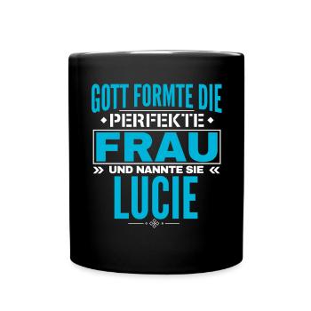 Lucie Name Design - Tasse einfarbig - Schwarz - Vorne
