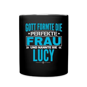 Lucy Name Design - Tasse einfarbig - Schwarz - Vorne