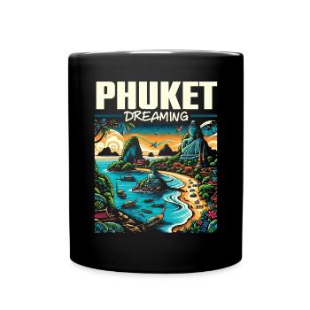 Phuket Thailand Reisen Thai Ich liebe Phuket - Tasse einfarbig - Schwarz - Vorne