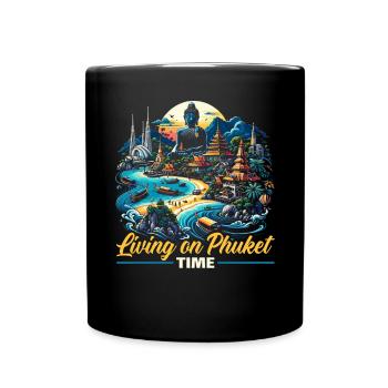 Phuket Thailand Reisen Thai Ich liebe Phuket - Tasse einfarbig - Schwarz - Vorne