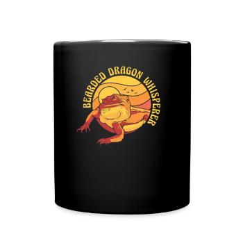 Bearded Dragon Whisperer Pogona Pet Lizard - Full Colour Mug - black - Front