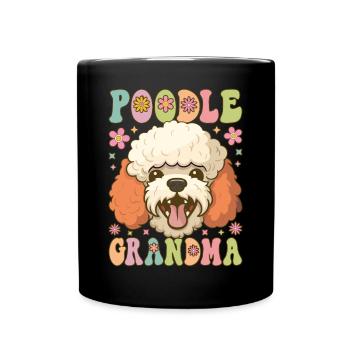 Groovy Hundeliebhaberin - Tasse einfarbig - Schwarz - Vorne