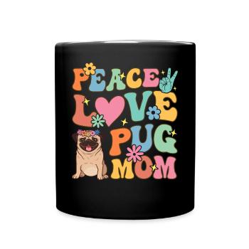 Groovy Hundeliebhaberin - Tasse einfarbig - Schwarz - Vorne