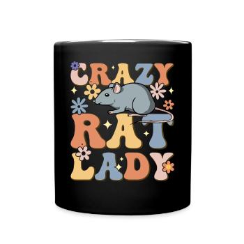 Groovy Female Rat Pet Owner - Full Colour Mug - black - Front