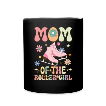 Roller Skating Skater Girl Mom - Full Colour Mug - black - Front