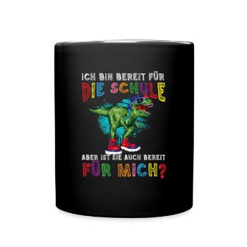 Ich Bin Bereit Für Dieer Ist Sie Bereit Für Mich - Tasse einfarbig - Schwarz - Vorne
