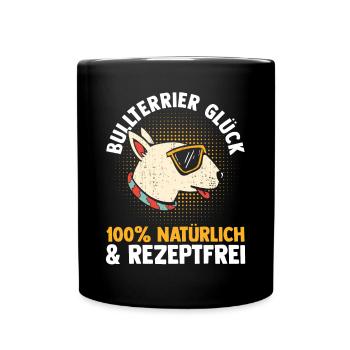 Chien Bull Terrier - Mug uni - noir - Devant