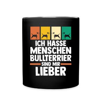 Chien Bull Terrier - Mug uni - noir - Devant