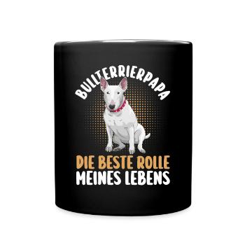 chien chien papa père bull terrierdad bull terrier - Mug uni - noir - Devant