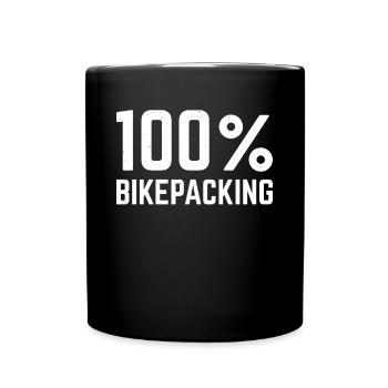 Gravel Bike Bikepacker 100 % Bikepacking - Tasse einfarbig - Schwarz - Vorne