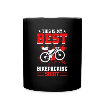This Is My Best Bikepacking Shirt Gravel Bicycle B - Tasse einfarbig - Schwarz - Vorne