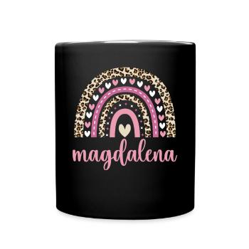 Magdalena Regenbogen Name Geburtstag Magdalena - Tasse einfarbig - Schwarz - Vorne
