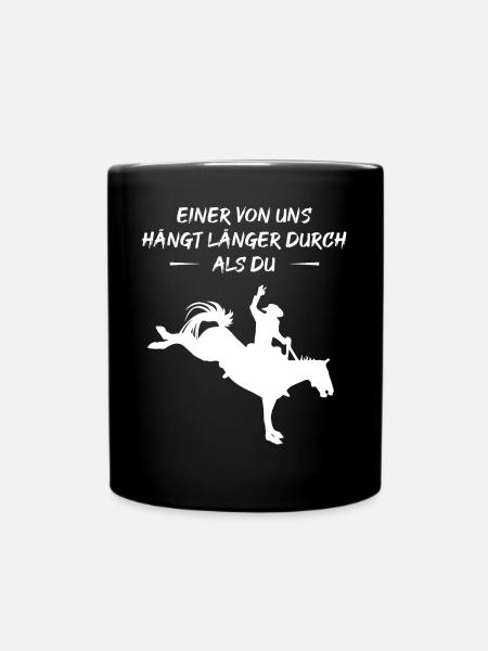 Rodeo Ausdauer-Champion - Tasse einfarbig - Schwarz