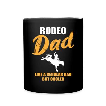 Rodeo Dad – Cooler Than The Rest - Full Colour Mug - black - Front