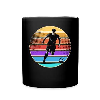Fußball Fußballer - Tasse einfarbig - Schwarz - Vorne
