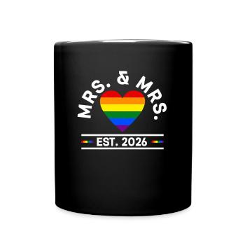 Gay Pride Mariage Lesbienne 2026 Mariage gay - Mug uni - noir - Devant