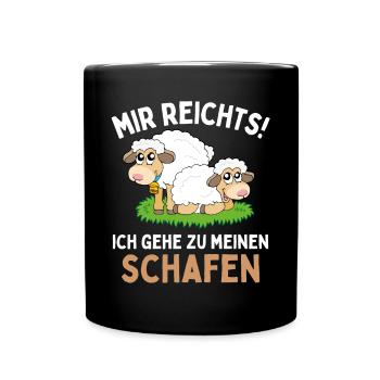 J’en ai assez! Je m’en vais à mes moutons ! Amusement - Mug uni - noir - Devant