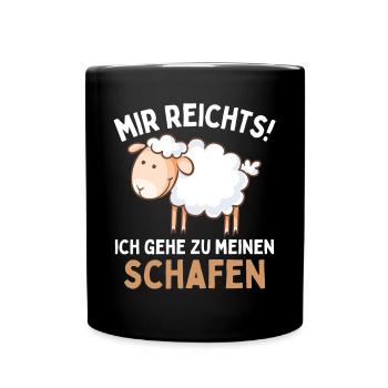 J’en ai assez! Je m’en vais à mes moutons ! Amusement - Mug uni - noir - Devant
