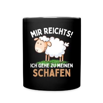 J’en ai assez! Je m’en vais à mes moutons ! Amusement - Mug uni - noir - Devant