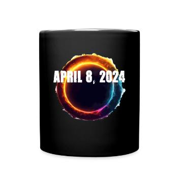 Sonnenfinsternis 8. April 2024 - Tasse einfarbig - Schwarz - Vorne