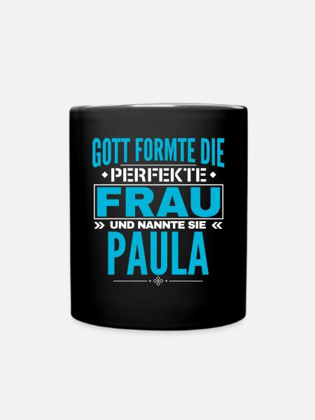 Paula Name Design - Full Colour Mug - black
