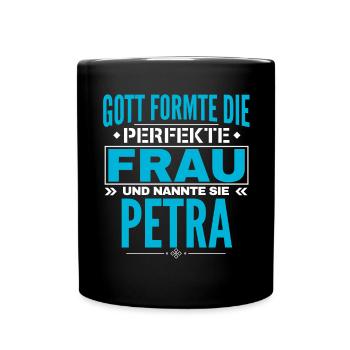 Petra Name Design - Tasse einfarbig - Schwarz - Vorne