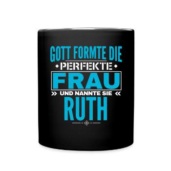 Ruth Name Design - Tasse einfarbig - Schwarz - Vorne