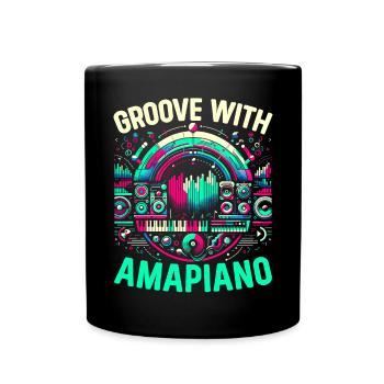 Amapiano Mélomane sud-africain Afrobeat - Mug uni - noir - Devant