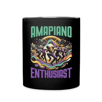 Amapiano Mélomane sud-africain Afrobeat - Mug uni - noir - Devant