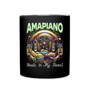 Amapiano Mélomane sud-africain Afrobeat - Mug uni - noir - Devant