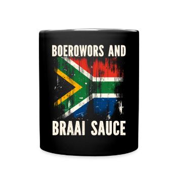Südafrika Pride Johannesburg Südafrikanische Flagge - Tasse einfarbig - Schwarz - Vorne