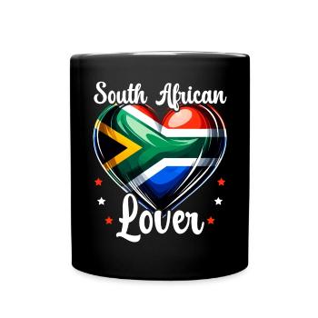 Südafrika Pride Johannesburg Südafrikanische Flagge - Tasse einfarbig - Schwarz - Vorne