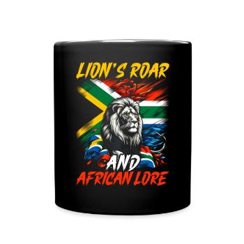 Fierté de l’Afrique du Sud Johannesburg Drapeau sud-africain - Mug uni - noir - Devant