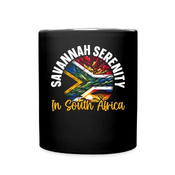 Südafrika Pride Johannesburg Südafrikanische Flagge - Tasse einfarbig - Schwarz - Vorne