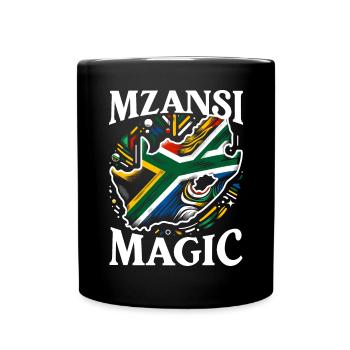 Südafrika Pride Johannesburg Südafrikanische Flagge - Tasse einfarbig - Schwarz - Vorne