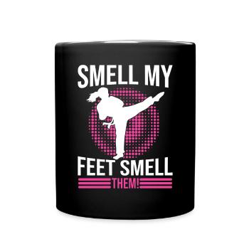 Karaté Fille Arts Martiaux Femmes Karaté Coup De Pied - Mug uni - noir - Devant