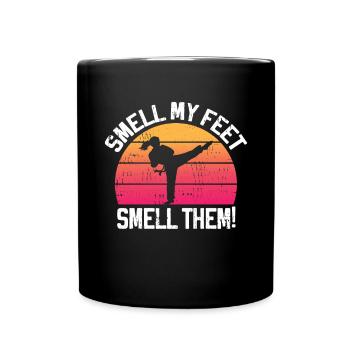 Karate Girl Martial Arts Women Karate Kick - Tasse einfarbig - Schwarz - Vorne