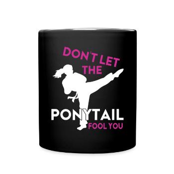 Karaté Fille Arts Martiaux Femmes Karaté Coup De Pied - Mug uni - noir - Devant