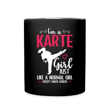 Karate Girl Martial Arts Women Karate Kick - Tasse einfarbig - Schwarz - Vorne