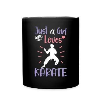 Karate Girl Martial Arts Women Karate Kick - Tasse einfarbig - Schwarz - Vorne