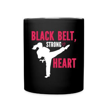 Karaté Fille Arts Martiaux Femmes Karaté Coup De Pied - Mug uni - noir - Devant