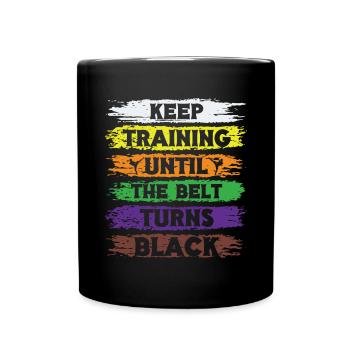 Karate Black Belt Martial Arts Karate Kick - Tasse einfarbig - Schwarz - Vorne