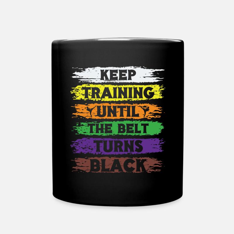 Karate Black Belt Martial Arts Karate Kick - Full Colour Mug - black