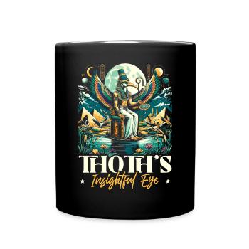 Thoth Ägyptische Mythologie Diety Ibis Altes Ägypten - Tasse einfarbig - Schwarz - Vorne